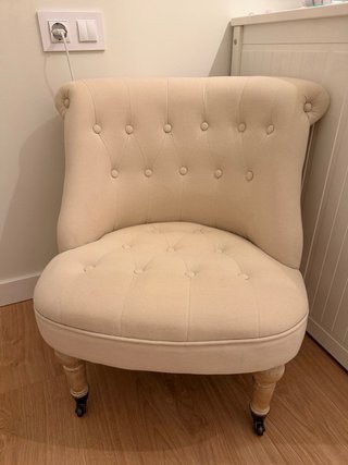 Butaca Capitoné Maisons du Monde Beige