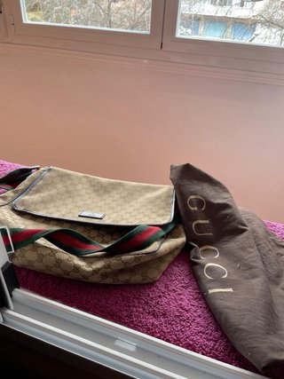 Bandolera Gucci Beige y Verde