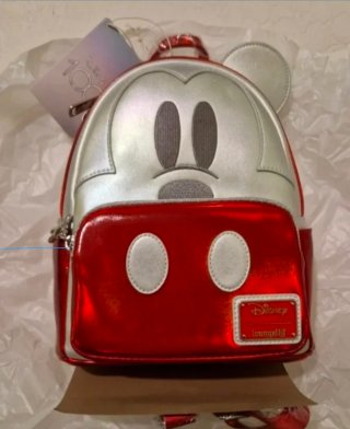 Mochila Loungefly Mickey Mouse Disney 100 Platinum
