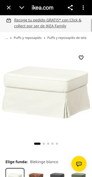 Reposapiés Ikea EKTORP con almacenaje