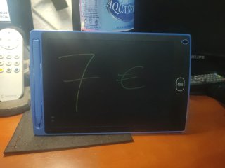 Tablet de escritura azul