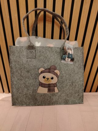 Plaid con borsa in feltro