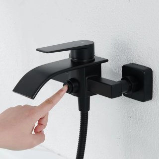 Grifo Bañera Cascada Negro