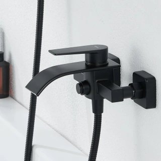 Grifo Bañera Cascada Negro