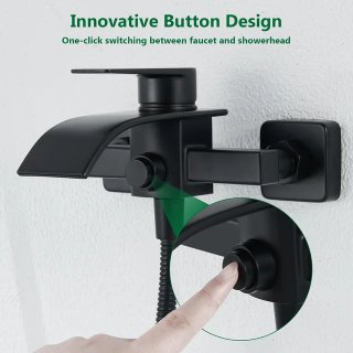 Grifo Bañera Cascada Negro