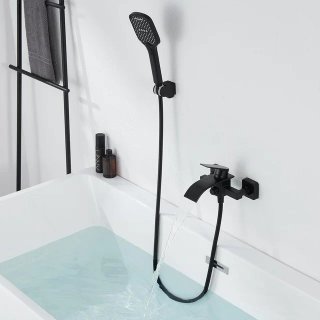 Grifo Bañera Cascada Negro