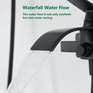 Grifo Bañera Cascada Negro