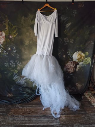 Vestido premamá, mamá y yo, fotografía blanco