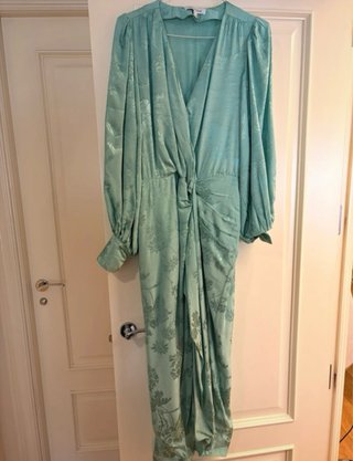 Vestido Satinado Pedro del Hierro Turquesa