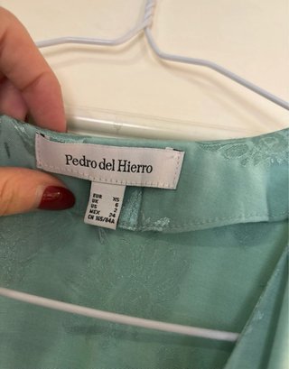 Vestido Satinado Pedro del Hierro Turquesa