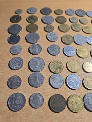 Lote 64 monedas antiguas peseta