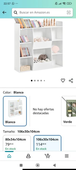 Estantería Blanca para Juguetes