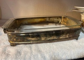 Zuppiera Silver Plate con Pirofila Vetro
