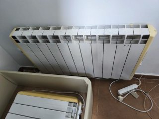 Radiador de calor azul