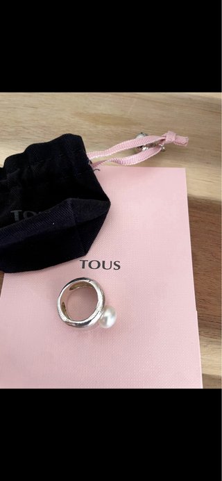 Anillo Tous de Plata con Perla