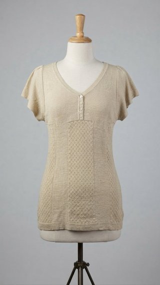 Camiseta con Brillo Dorado