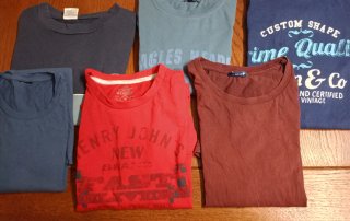 Lote seis Camisetas Talla M Hombre