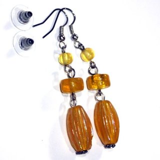 Pendientes Ligeros Cristales Indios Amarillos