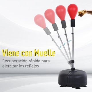 Punching Ball con Altura Ajustable y guantes
