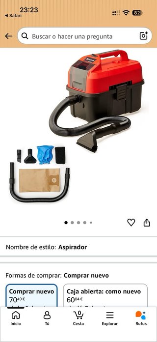 Aspirador Einhell TE-VC 18/10 Li