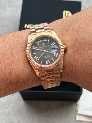 Reloj Pagani Design Oro Rosa Automático Día Fecha