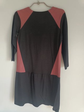 Vestido Dolores Promesas Negro y Rojo
