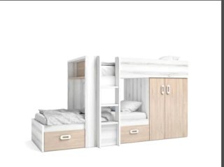 Cama infantil litera con armario precio negociable