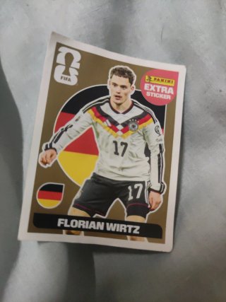 Cromo Florian Wirtz i Fede valverde Panini Extra