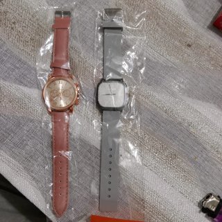 Set 2 Orologi Donna Rosa e Grigio