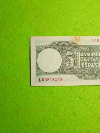 Billete de 5 Pesetas de 1948