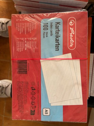 Tarjetas de índice Berlit Tacos de papel Tengo var