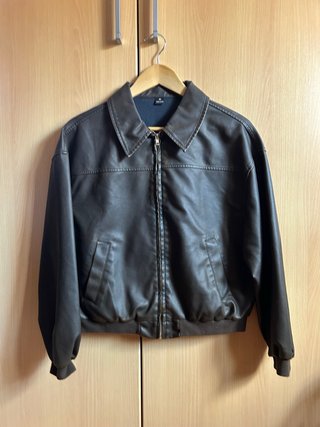 Chaqueta estilo cuero marrón