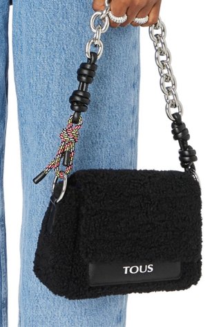 Bolso Bandolera TOUS Empire Fur Negro