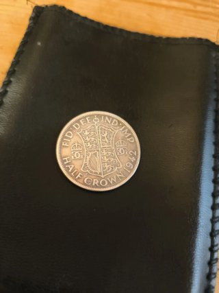 Half Crown 1942 Moneda Plata