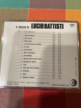 Coppia CD Lucio Battisti