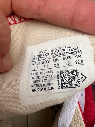 Converse All Star Rojas Talla X