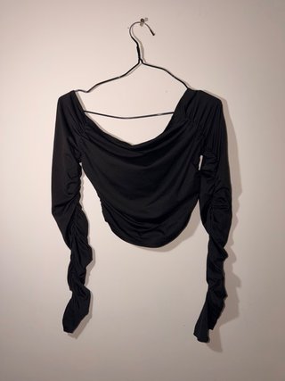 Top de manga larga negro
