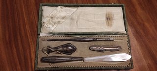 Set de escritorio plata antiguo
