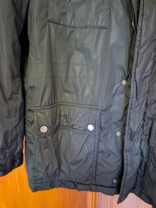 Parka impermeable Massimo Dutti negra