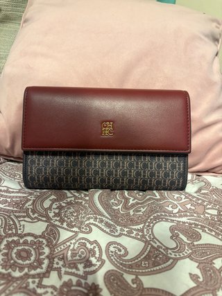 Bolso Cartera CH Marrón y Rojo