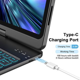 KBCASE Custodia con tastiera per iPad A16 11gen + Metapen A8