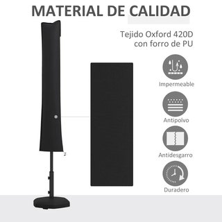 Funda Sombrilla Oxford 420D Cremallera Impermeable