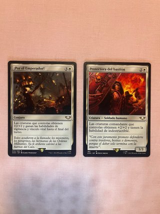 Cartas Magic warhammer 40k Emperador y Protectora