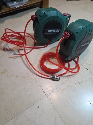 2 Tubi pneumatici autoavvolgenti Parkside 10M