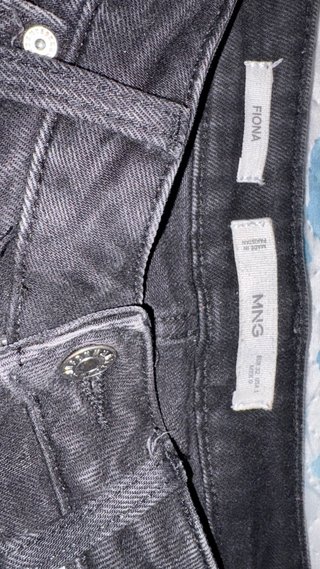 Pantalón Vaquero Campana Negro Mango