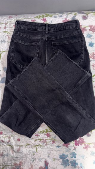 Pantalón Vaquero Campana Negro Mango