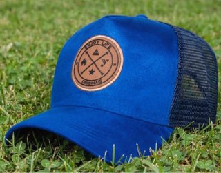 Gorra de béisbol azul y negra