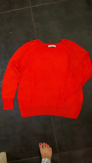 Camisa Zara Roja Manga Larga