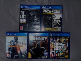 PS4 Juegos: The Last of Us, Rainbow Six Siege, Bat