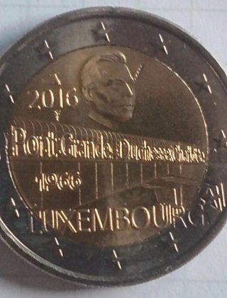 Moneda 2 Euros Conmemorativa Luxemburgo 2016